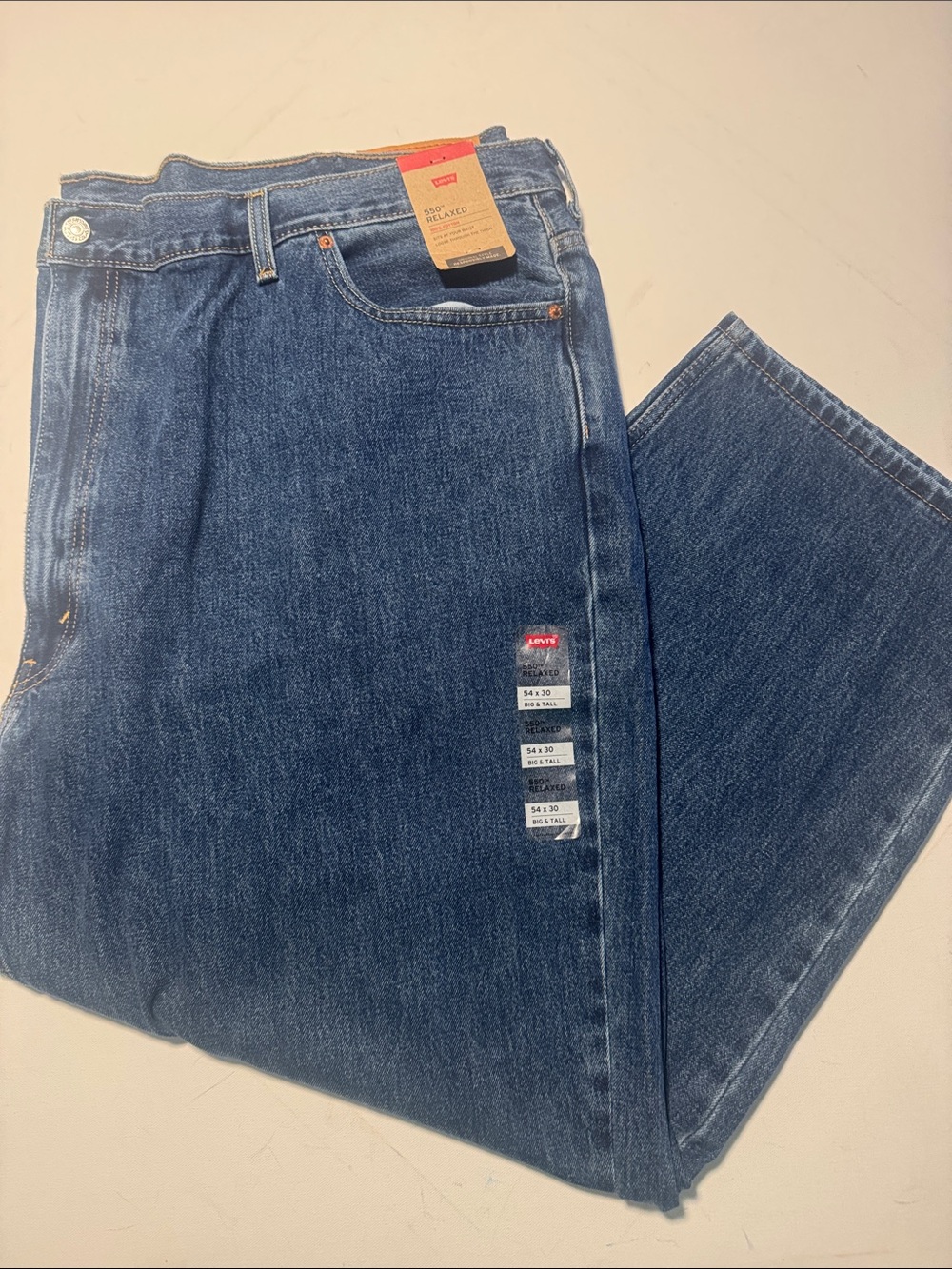 Levis Jeans Mens 54 30 Relaxed Fit 550